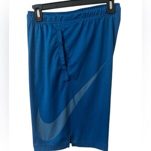 Nike Dri Fit Blue Big Swoosh Athletic Shorts